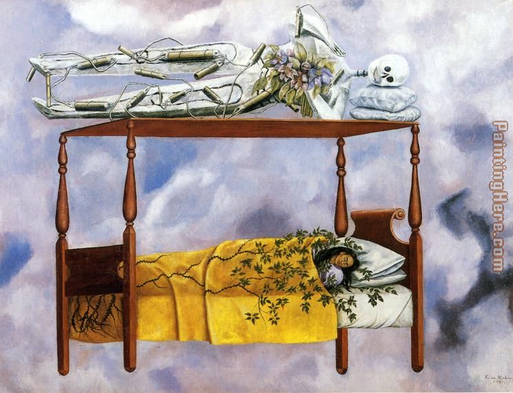 The Dream painting - Frida Kahlo The Dream art painting